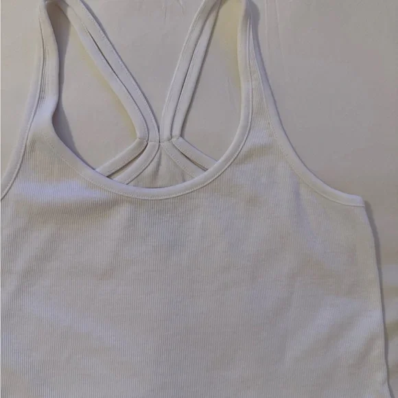 Chaser White Ribbed Racerback Tank - Picture 3 of 5